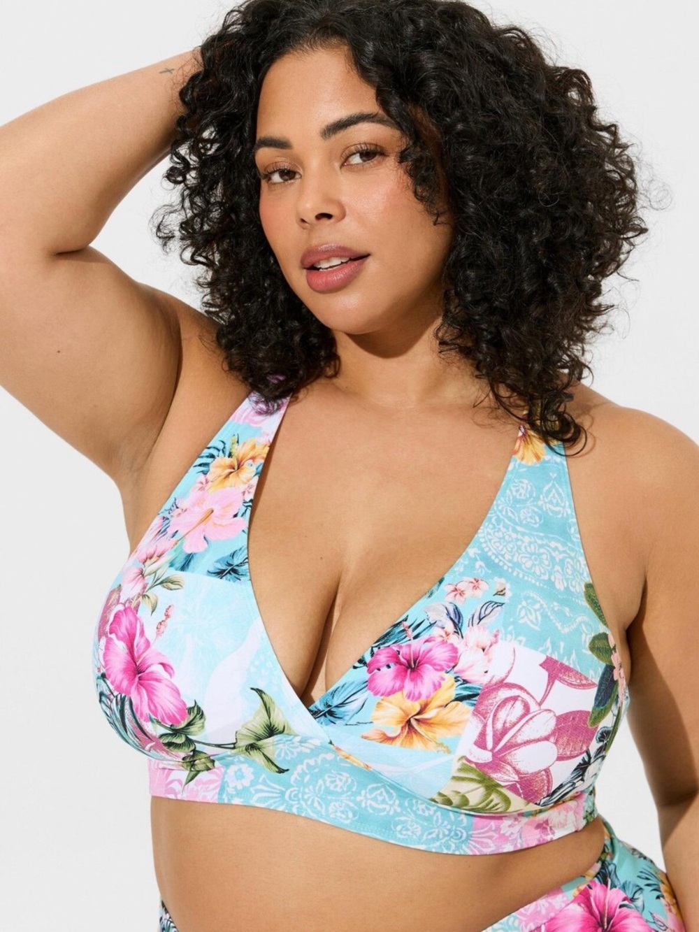 Torrid Wireless Triangle Bikini Top NWT Lelani Floral Size 0X